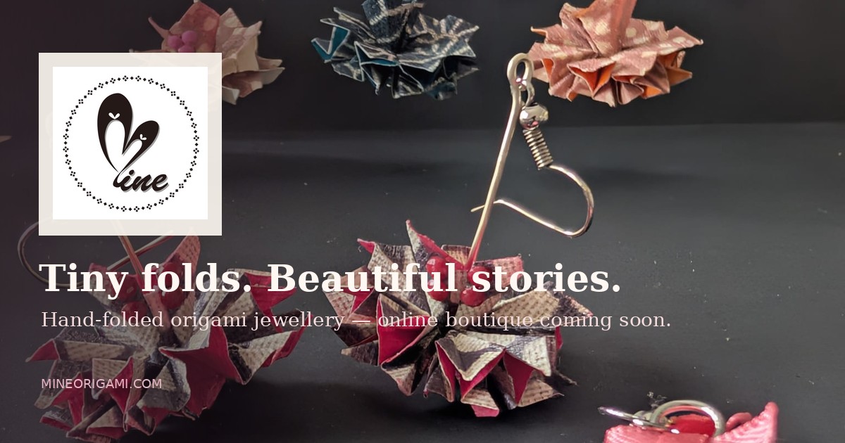 MINE Origami | Handmade Origami Jewellery — Coming Soon